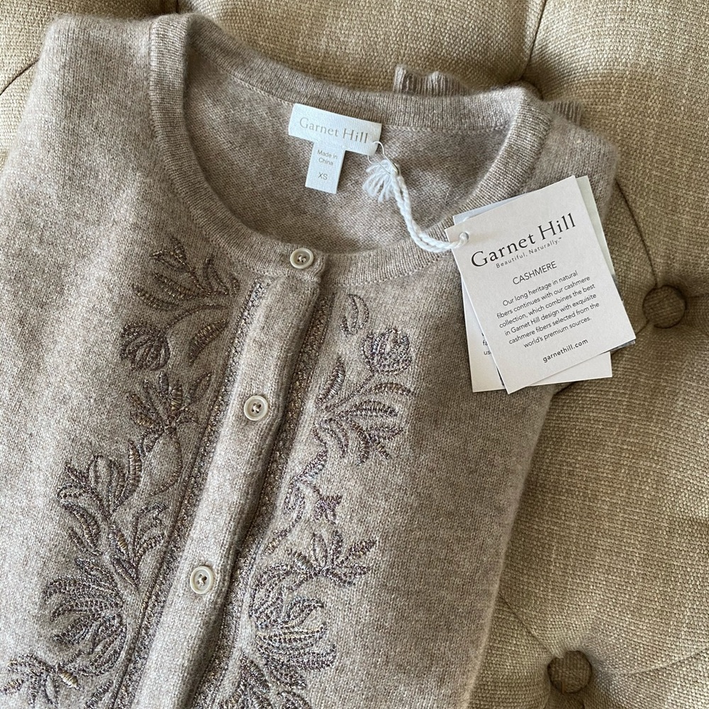Garnet Hill Cashmere Cardigan
